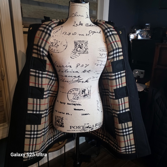 Burberry Brit Black Toggle Wool Coat - Picture 9 of 15